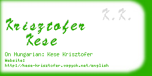 krisztofer kese business card